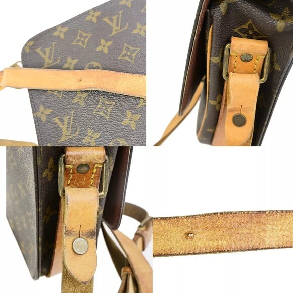 LOUIS VUITTON Cartouchiere MM Shoulder Bag Monogram Leather Brown M51253 30FB216 - Picture 9 of 16